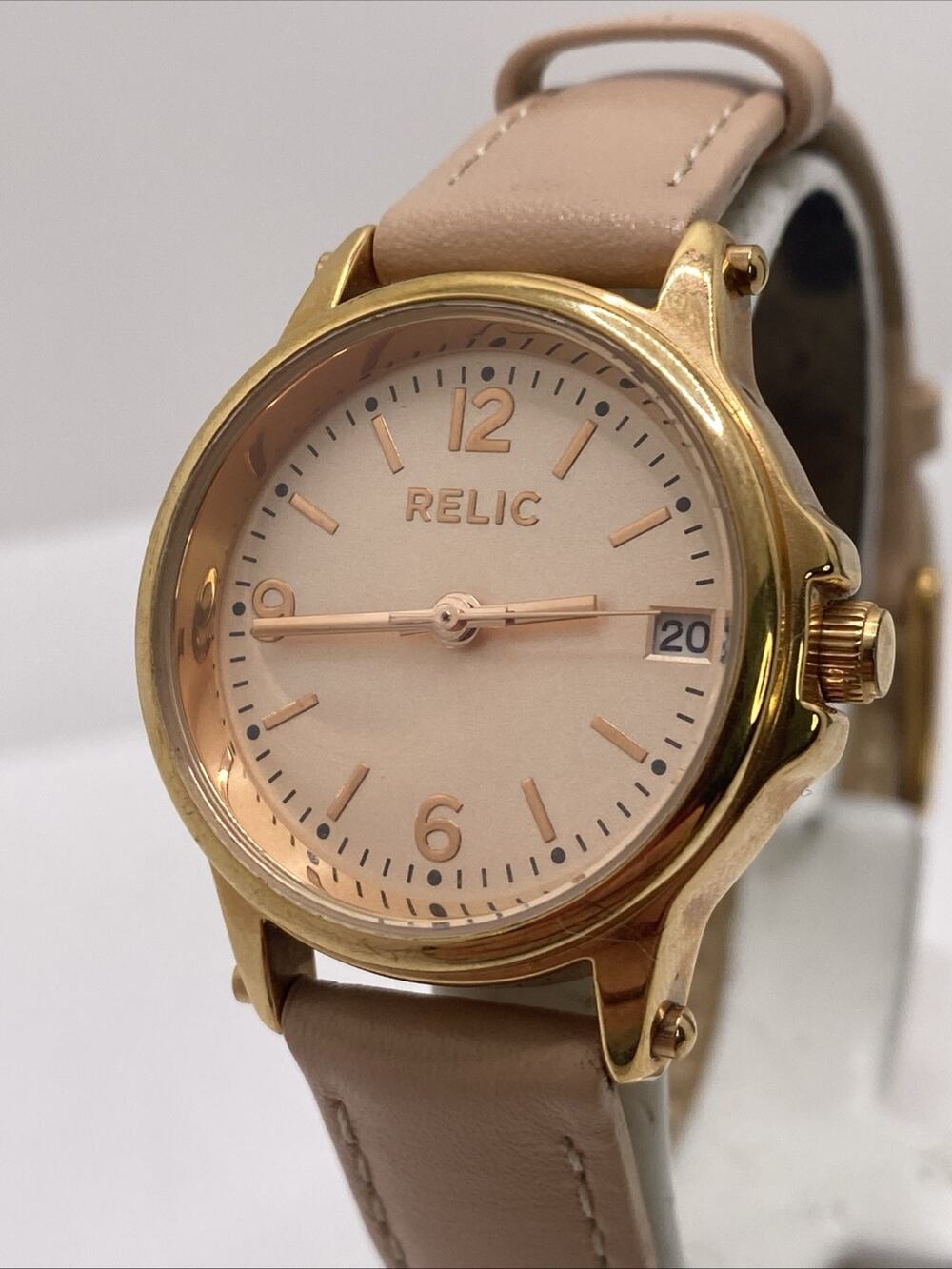 Fossil Womens Gold Tone Watch Works New Battery